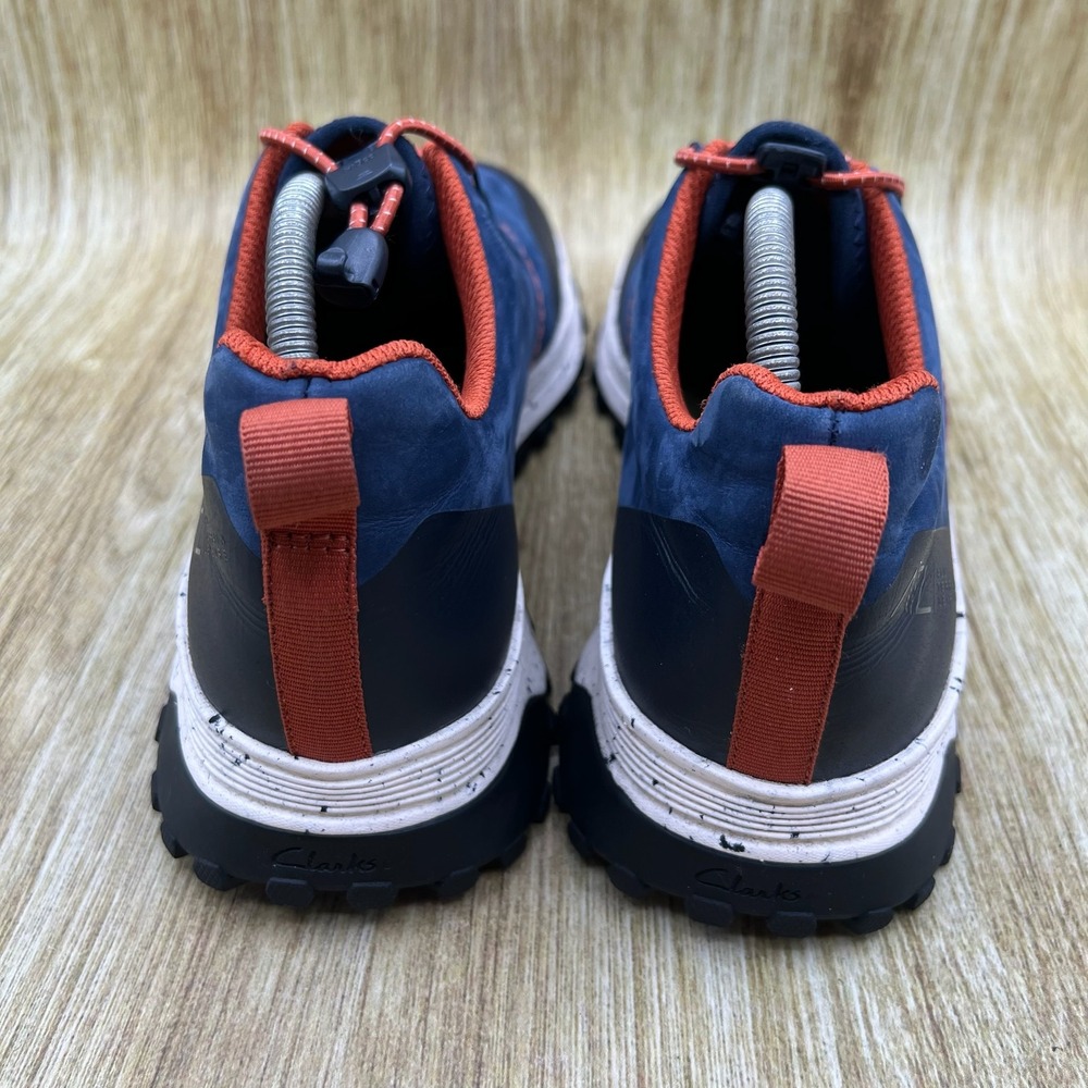 Clarks ATL Trek Khan Men's Size 9 Navy Blue Orange Trail Sneakers 261660057080 - Picture 4 of 10
